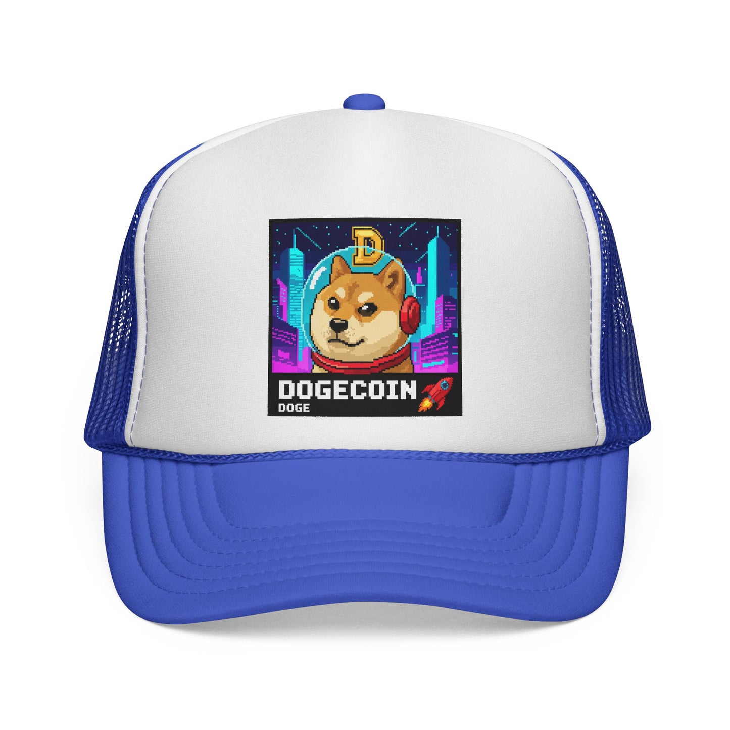 Woof Woof This Pups On A Moon Mission DOGE Trucker Cap