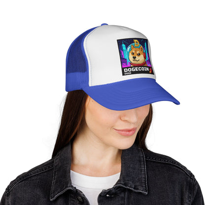 Woof Woof This Pups On A Moon Mission DOGE Trucker Cap