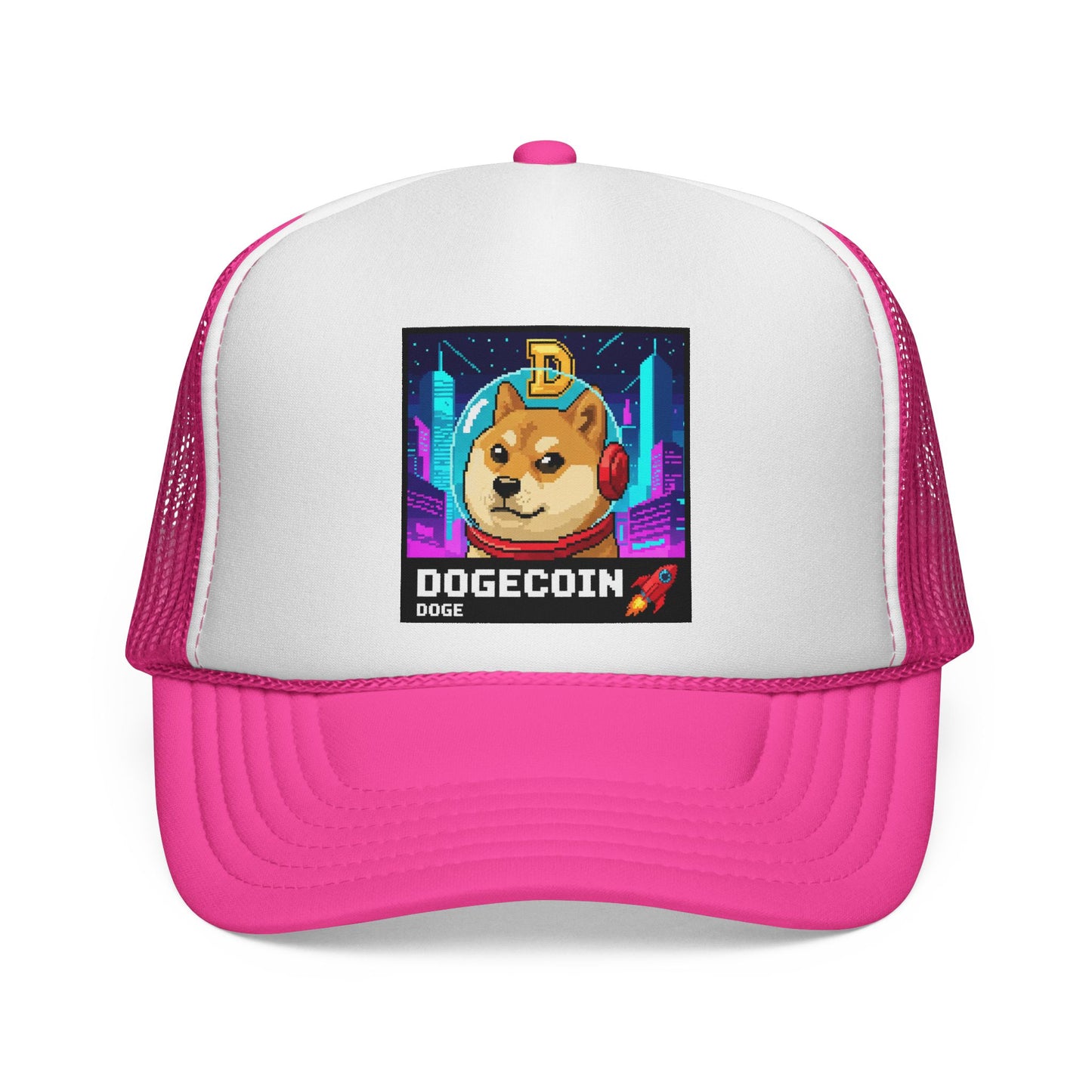 Woof Woof This Pups On A Moon Mission DOGE Trucker Cap