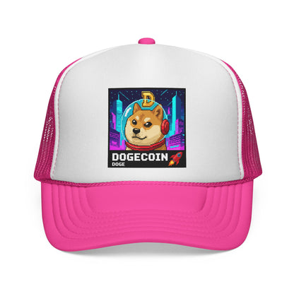 Woof Woof This Pups On A Moon Mission DOGE Trucker Cap