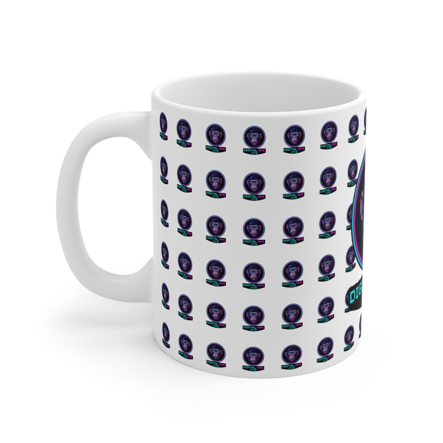 Digital Ape 11oz Mug | Unique Retro Art, Perfect for Gamers & Collectors, Ideal Gift for Birthdays & Holidays