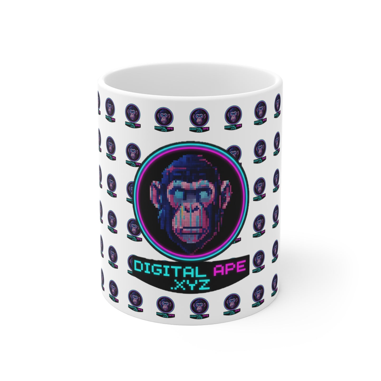 Digital Ape 11oz Mug | Unique Retro Art, Perfect for Gamers & Collectors, Ideal Gift for Birthdays & Holidays