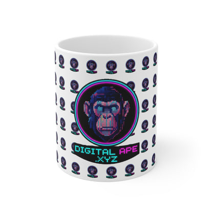 Digital Ape 11oz Mug | Unique Retro Art, Perfect for Gamers & Collectors, Ideal Gift for Birthdays & Holidays