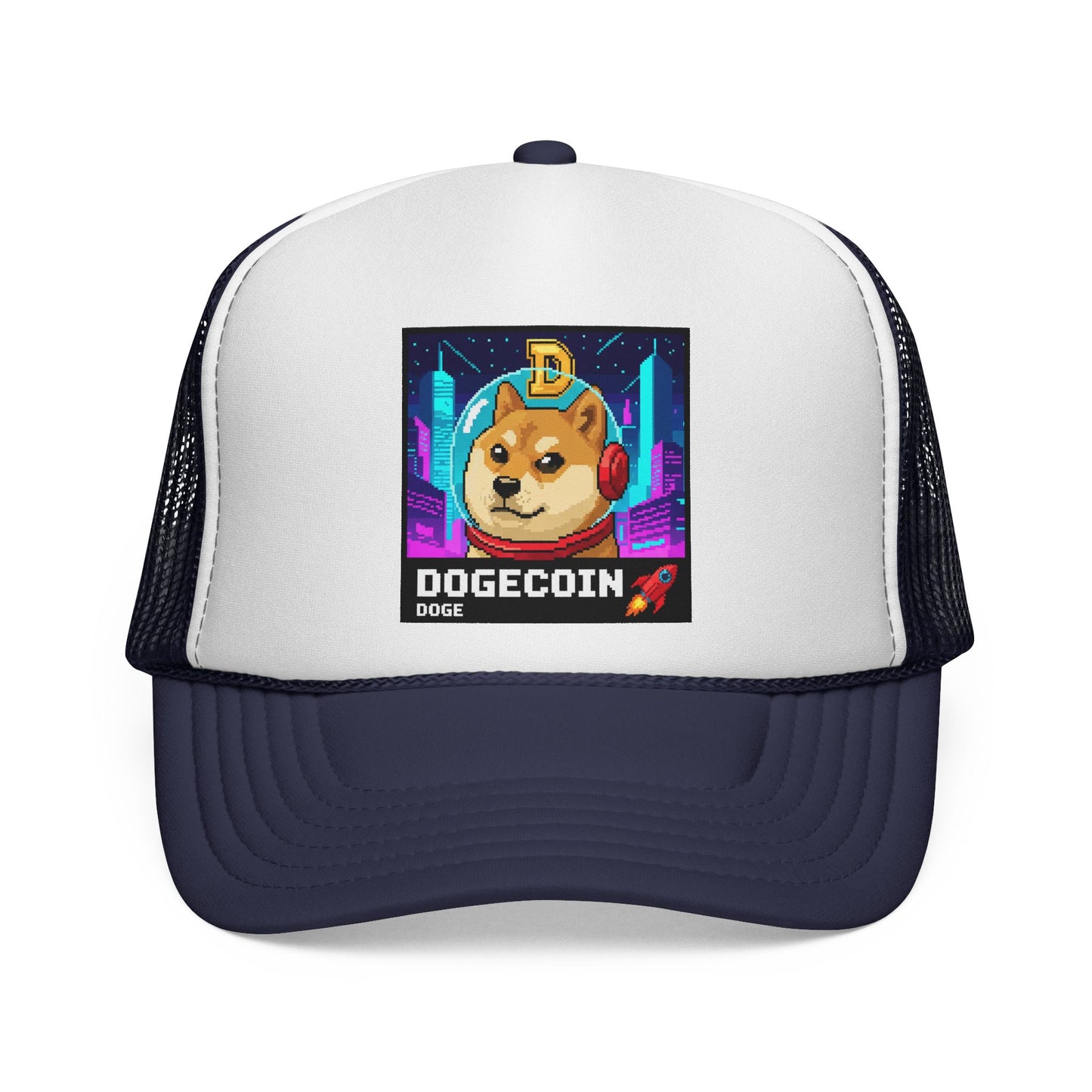 Woof Woof This Pups On A Moon Mission DOGE Trucker Cap