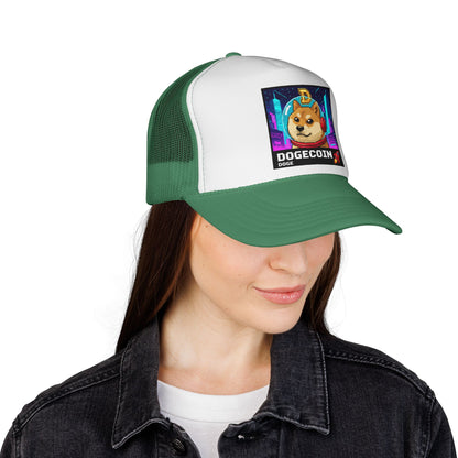Woof Woof This Pups On A Moon Mission DOGE Trucker Cap